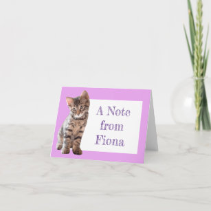 Cartão De Notas Placa de Nota Personalizada Gato Gato-Gato-Gato-Ga