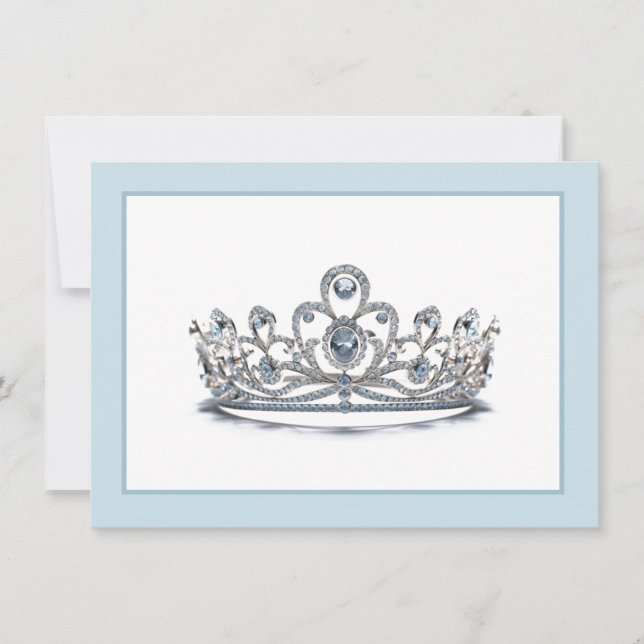 Cartão De Notas Placa de Nota Plana Coroa Pageante (Frente)