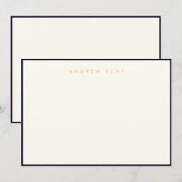 Cartão De Notas Placa de Nota Plana de Borda Regente 5"x7"