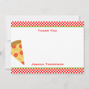 Cartão De Notas Placa de Nota Plana de Pizza