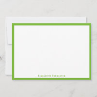 Placa de Nota Plana Moderna Elegante Verde Perto