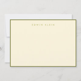 Cartão De Notas Placa de Nota Plana Verde Hudson 5"x7"