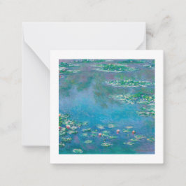 CARTÃO DE NOTAS PLACA DE NOTA PLANA: "WATERLILILILIES" POR MONET