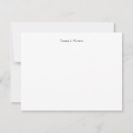 Cartão De Notas Placa de Nota Simples Elegante Profissional para E