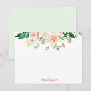 Cartão De Notas Placa de Nota Simples Personalizada para Rosas de