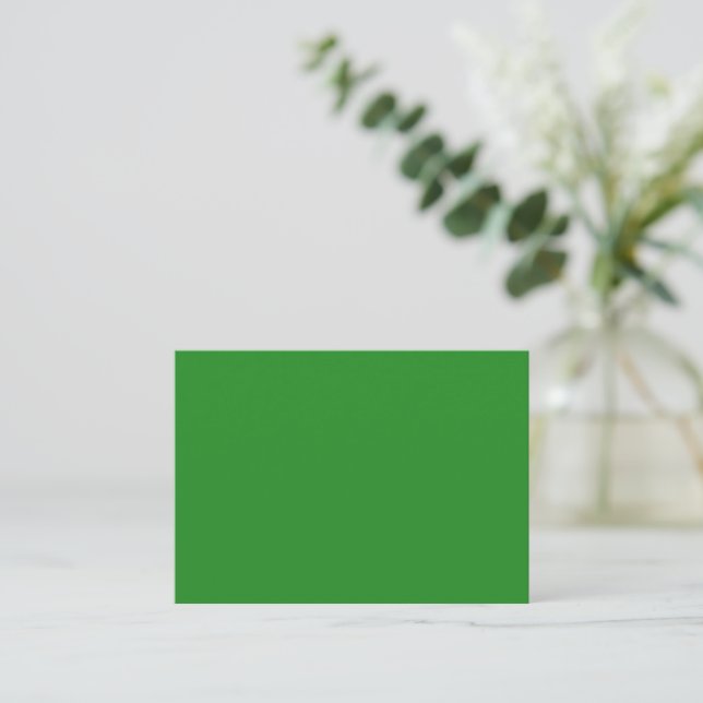 Cartão De Notas Placa de Nota Simples Personalizada Verde Floresta (Em pé/Frente)