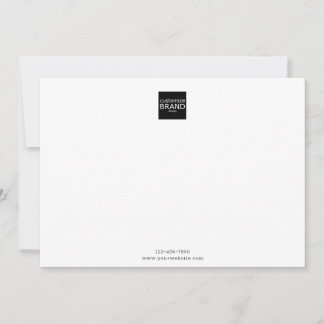 Cartão De Notas Placa de Nota Simples sobre Logotipo Minimalista P