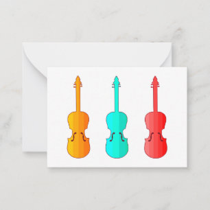 Cartão De Notas Placa de Nota Simples trio para violinos super col