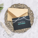 Cartão De Notas Placa de Nota Teal Bat Mitzvah Luzes De Quadro<br><div class="desc">Estas Cartões de Nota Rápida são perfeitas para qualquer celebração do Bat Mitzvah. Personalize com qualquer nome. Produtos correspondentes disponíveis na coleção Bat Mitzvah.</div>