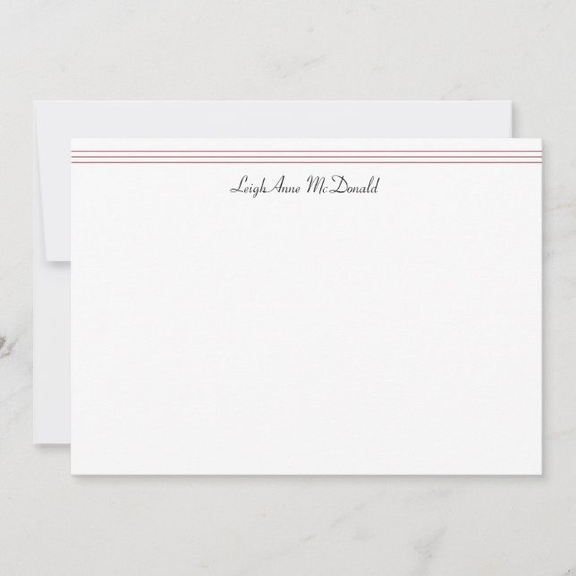 Cartão De Notas Placa de Papel de carta Personalizada para Coelhin (Frente)