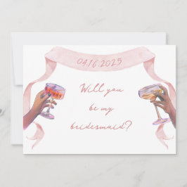 Cartão De Notas Placa de Proposta Personalizada de Bridesmaid, Cor
