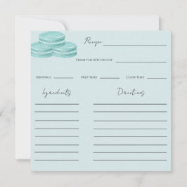 Cartão De Notas Placa de recebimento do Chá de panela azul Turques