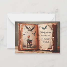 Cartão De Notas Placa de saudação de chá de fraldas