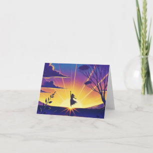 Cartão De Notas Placa de saudação dobrada por Abstrato de vibração