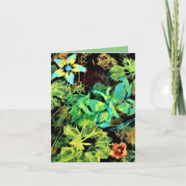 Cartão De Notas Placa de Vazio de borboletas e flores rodilius