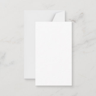 Cartão De Notas Placa e envelope de 3,5" x 2"