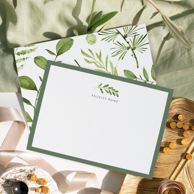 Cartão De Notas Placa Plana de Papel Personalizado Wild Meadow (Criador carregado)