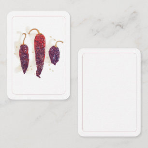 Cartão De Notas Placa plana II CHILI PEPPERS 2.5x3.5