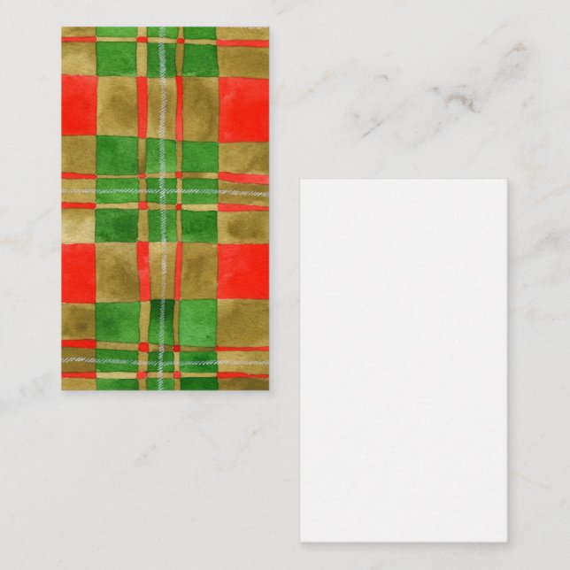 Cartão De Notas Placa plana MAC GREGOR TARTAN 3.5x2 / Vertical (Frente/Verso)