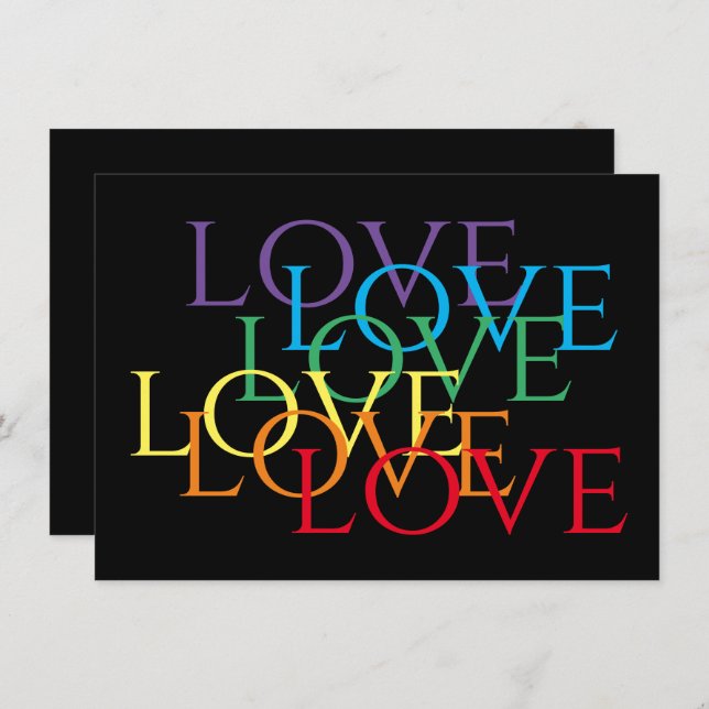 Cartão De Notas Placa plana RAINBOW LOVE II 4.5x6.25 (Frente/Verso)