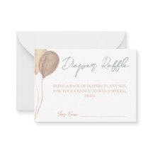 Placa Raffle de Fralda dos Balões