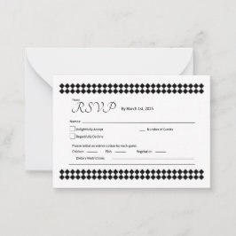Cartão De Notas Placa RSVP Minimalista