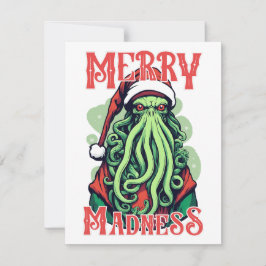 Cartão De Notas Placa XMAS de Feliz de Madness Gaze de Papais noei
