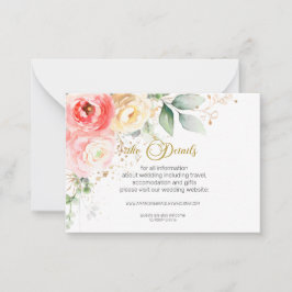 Cartão De Notas Placas de cerimônia para detalhes de casamento com