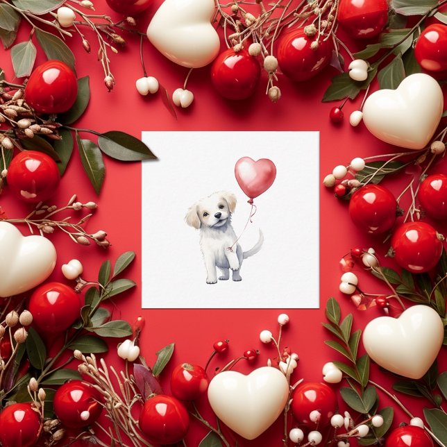 Cartão De Notas Placas de Dia de os namorados para pinos (Cute puppy mini-Valentine's Day cards are perfect for school card exchanges. )