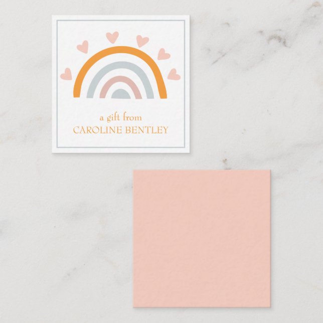 Cartão De Notas Placas de gabinete de presente para o arco-íris de (Frente/Verso)