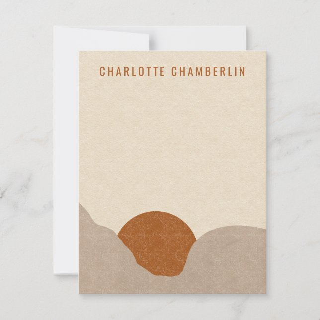 Cartão De Notas Placas de Nota de Boho Personalizadas (Frente)