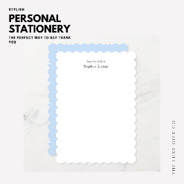 Cartão De Notas Placas de Nota de Borda Scallop Personalizadas Bol