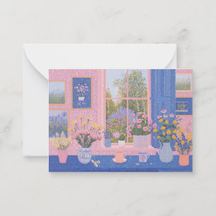 Cartão De Notas Placas de Nota Floral de Primavera bonito