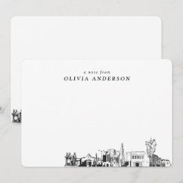 Cartão De Notas Placas de Nota Personalizadas do Esboço de Arizona