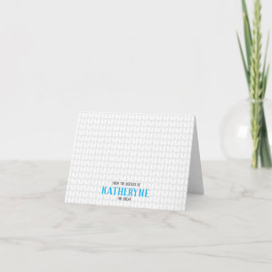 Cartão De Notas Placas de Nota Personalizadas do Knit Azul Sky