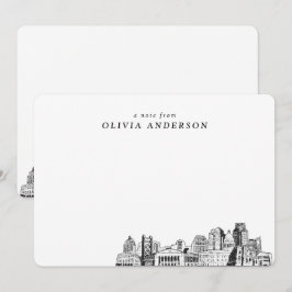 Cartão De Notas Placas de Nota Personalizadas do Skyline Sacrament