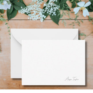 Cartão De Notas Placas de Nota Personalizadas Simples e Elegantes