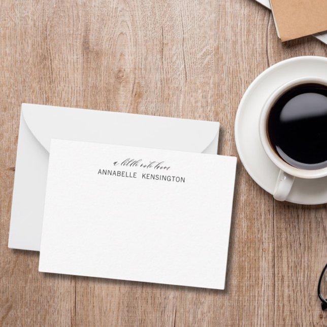 Cartão De Notas Placas de Nota Personalizadas Simples Elegantes (Criador carregado)