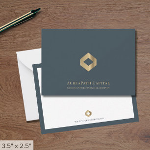Cartão De Notas Placas de Nota Profissional Modernas com Logotipo