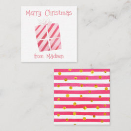 Cartão De Notas Placas de presentes de presentes de Natal com aqua