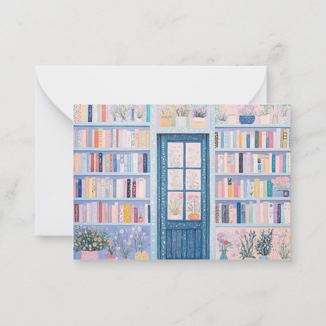 Cartão De Notas Placas Floral de Nota bonito (Verso)