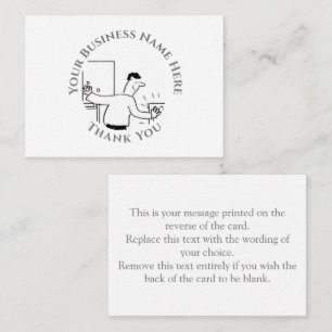 Cartão De Notas Plumber Obrigado Nota