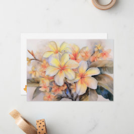 Cartão De Notas Plumeria e Shell Ginger