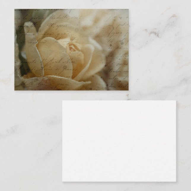Cartão De Notas Poesia da Coleção de Rosas (Frente/Verso)