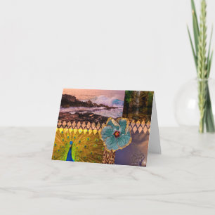 Cartão De Notas Poipu Sunrise, Colagem Havaiana Kauai