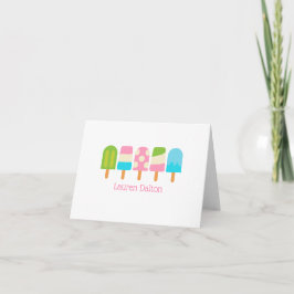 Cartão De Notas Polka Dot Popsicle Personalized Folded Note Cards