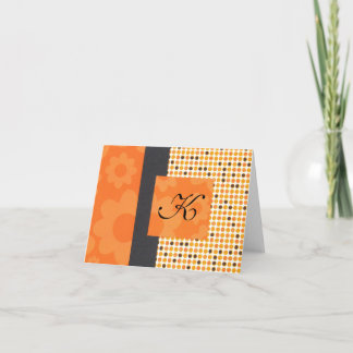 Cartão De Notas PolkaDot Initial Notecard