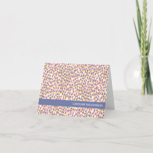 Cartão De Notas Pontos e Pontos de Aquarela abstrato Personalizado