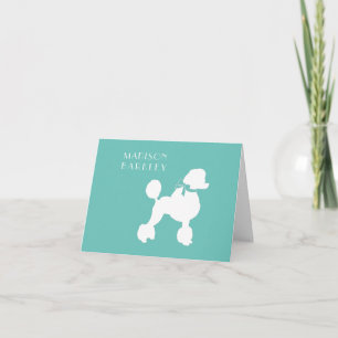 Cartão De Notas Poodle Dog Puppy Francês