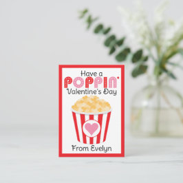 Cartão De Notas Popcorn Valentine | Popcorn de Dia dos Namorados p